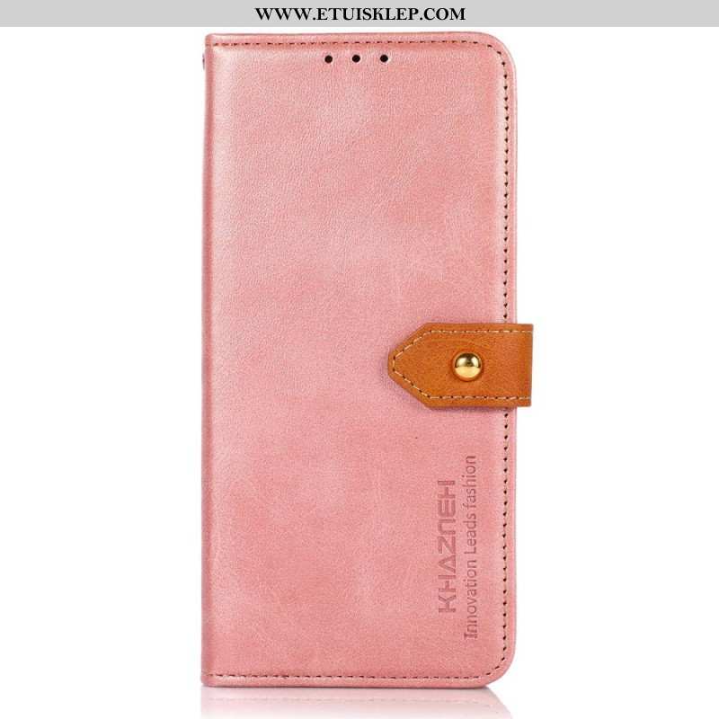 Etui Folio do Xiaomi 12T / 12T Pro Dwukolorowe Złote Zapięcie Khazneh